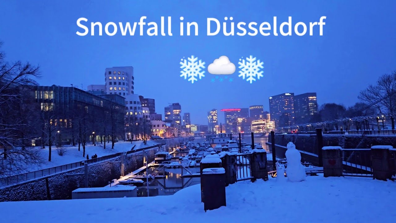 Snowfall in Unterbilk D&uuml;sseldorf ❄️