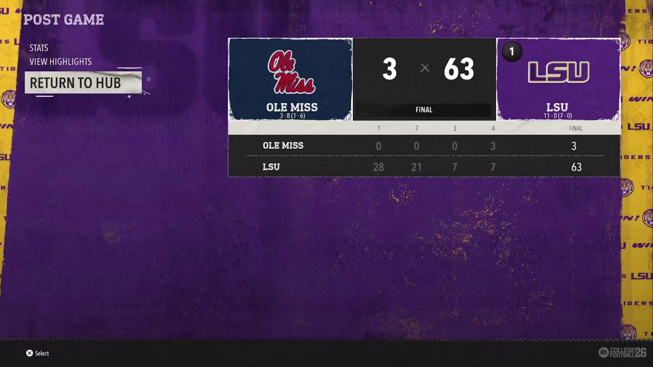 KTTN:#1 LSU [10-0] 🆚 Ole Miss [3-7]