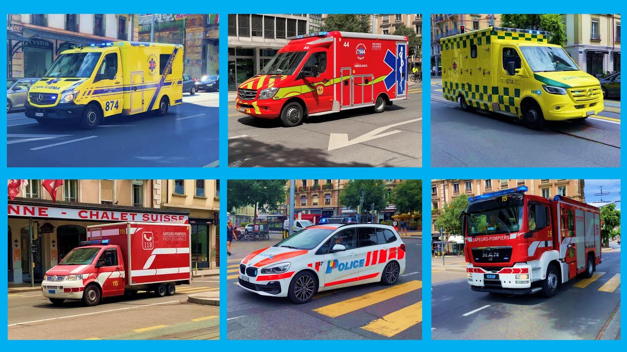 [COMPILATION] Emergency services responding in Geneva