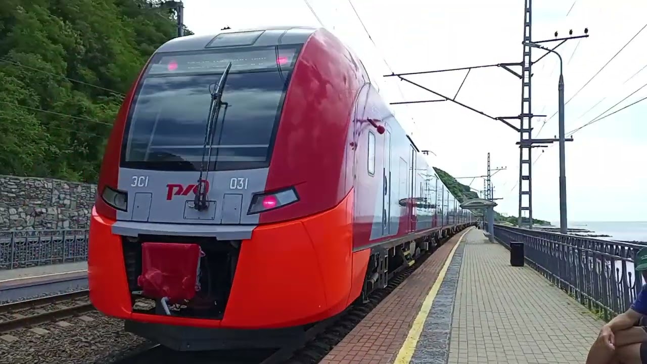 2-й день в Туапсе🌊. Море и ласточки🚝. Одинокий дельфин🐬 в море.