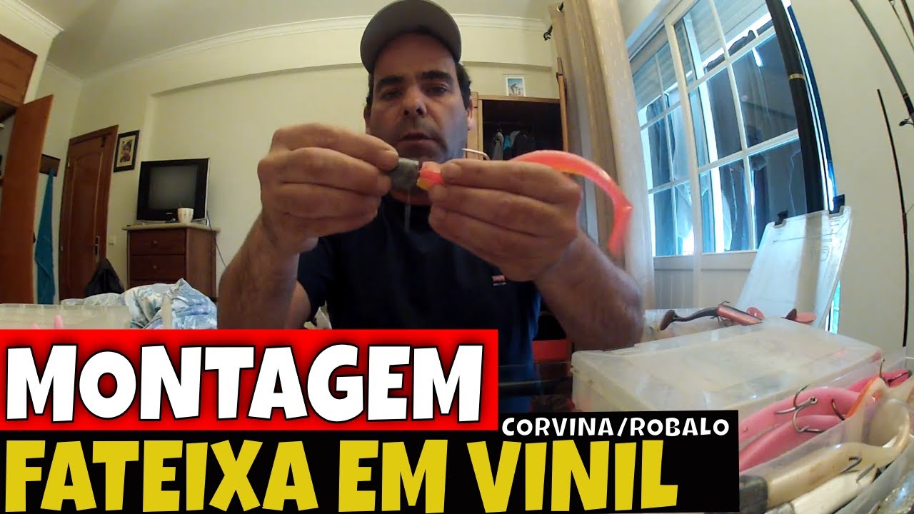 MONTAGEM DE FATEIXA EM VINIL PESCA À CORVINA / TREBLE HOOK RIG FOR WHITE SEA BASS / سمك باس البحر