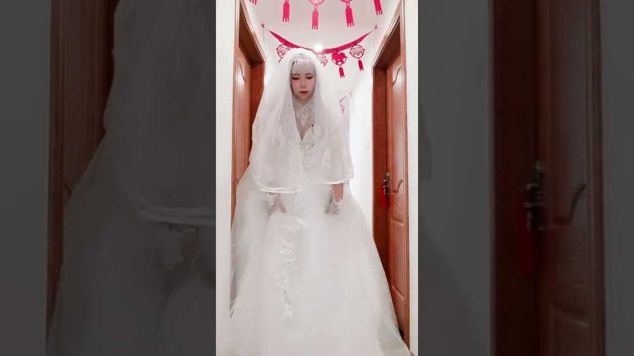 Crossdresser in Princess Wedding Dress