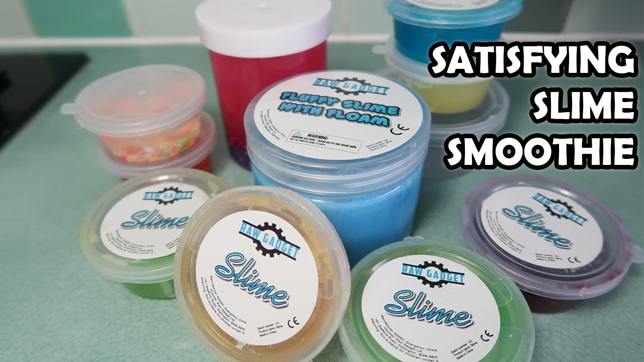 Mixing All My Slime! - Slime Smoothie Challenge.