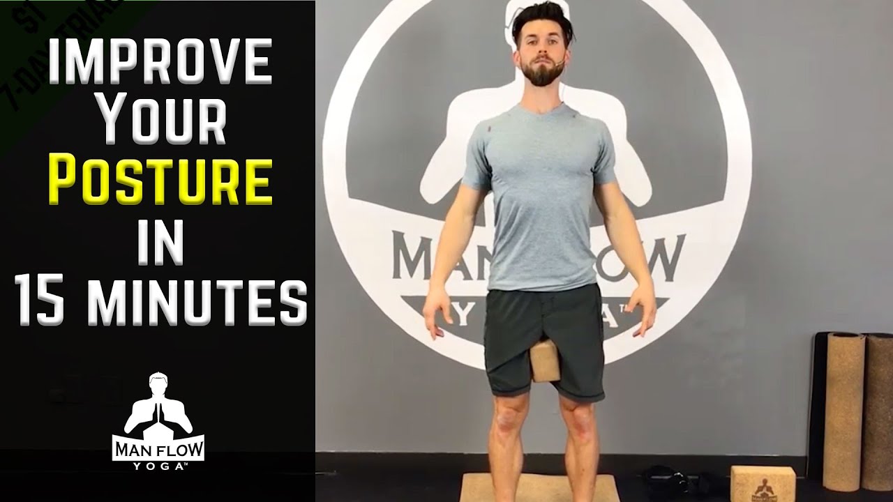 How to Fix Your Posture in 15 Minutes | Reduce Lower Back Pain | #yogaformen