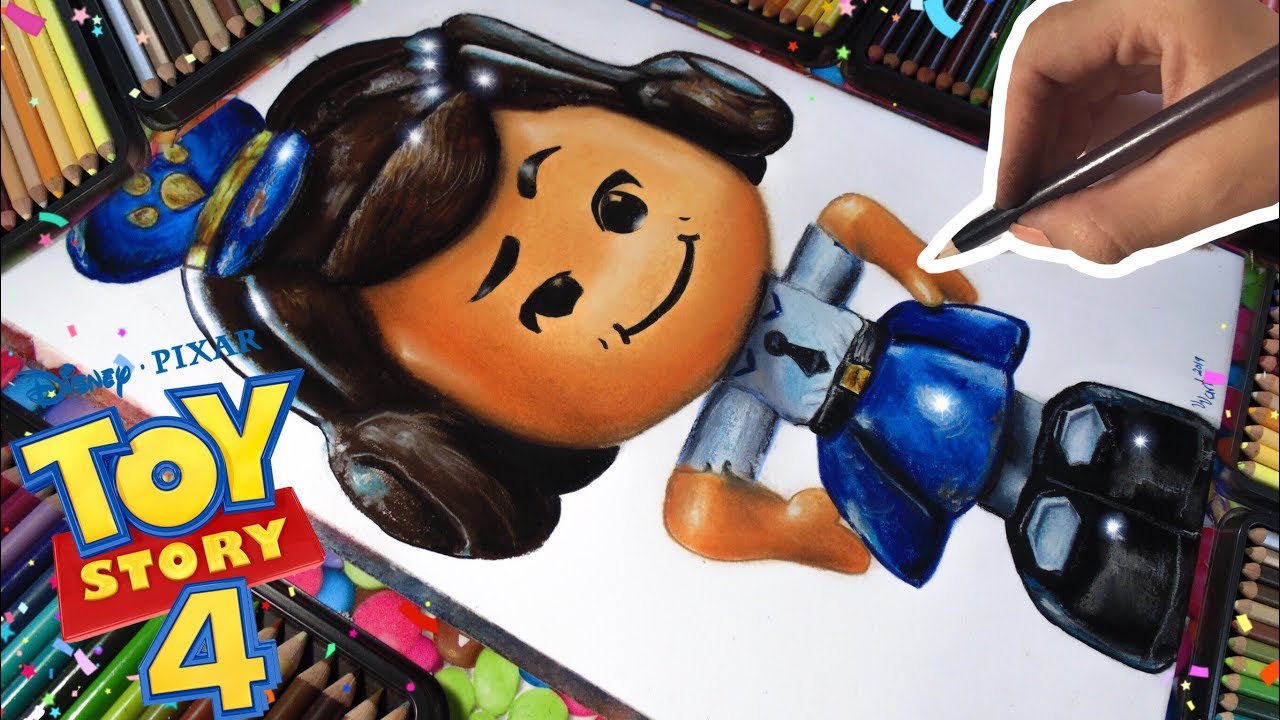 DIBUJANDO A GIGGLE  MCDIMPLES TOY STORY 4 REALISTIC (DISNEY PIXAR) DRAW TOYSTORY 4 VANEVART
