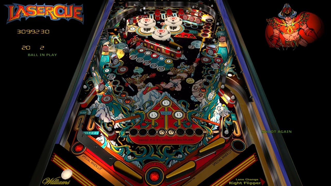 Lasercue (Williams 1984) - UnclePaulie - Visual Pinball X - many racks and 20x multipliers!
