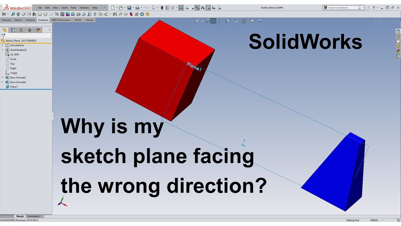 SolidWorks: Why is my sketch plane facing the wrong direction?