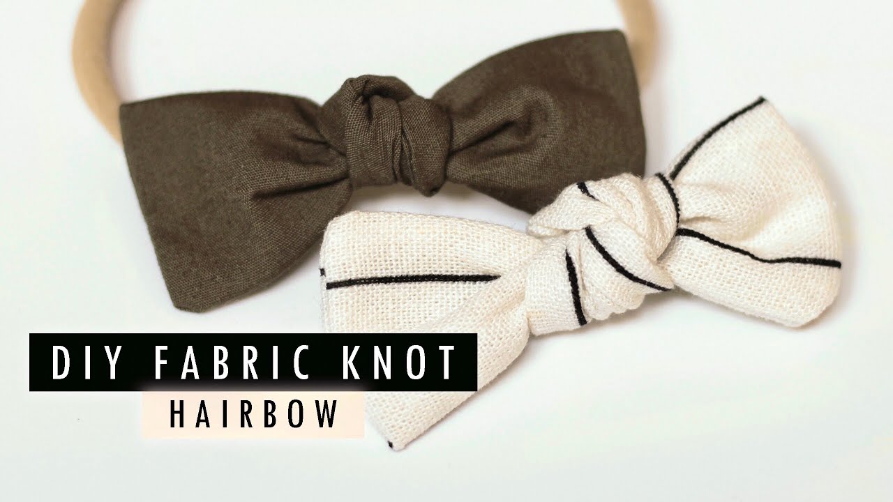 DIY fabric knot hair bows