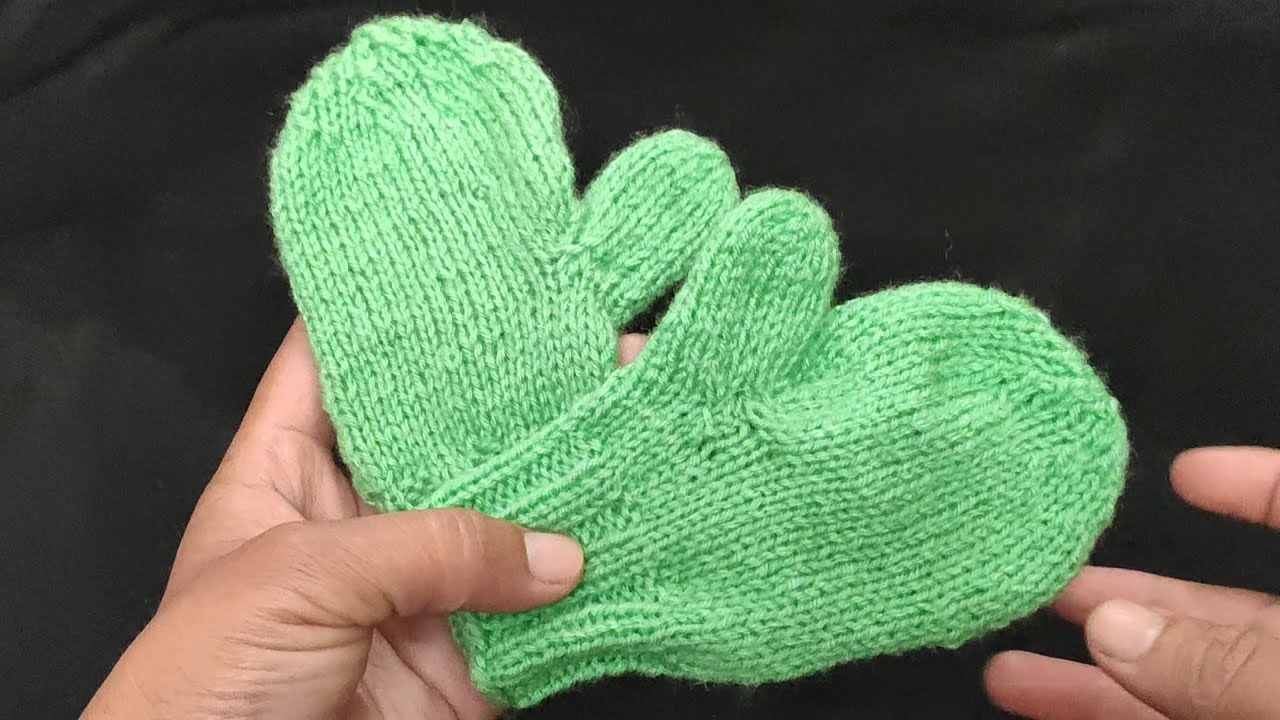 Baby Mittens knitting// baby gloves knitting//दस्ताने- video by SH fashion World.