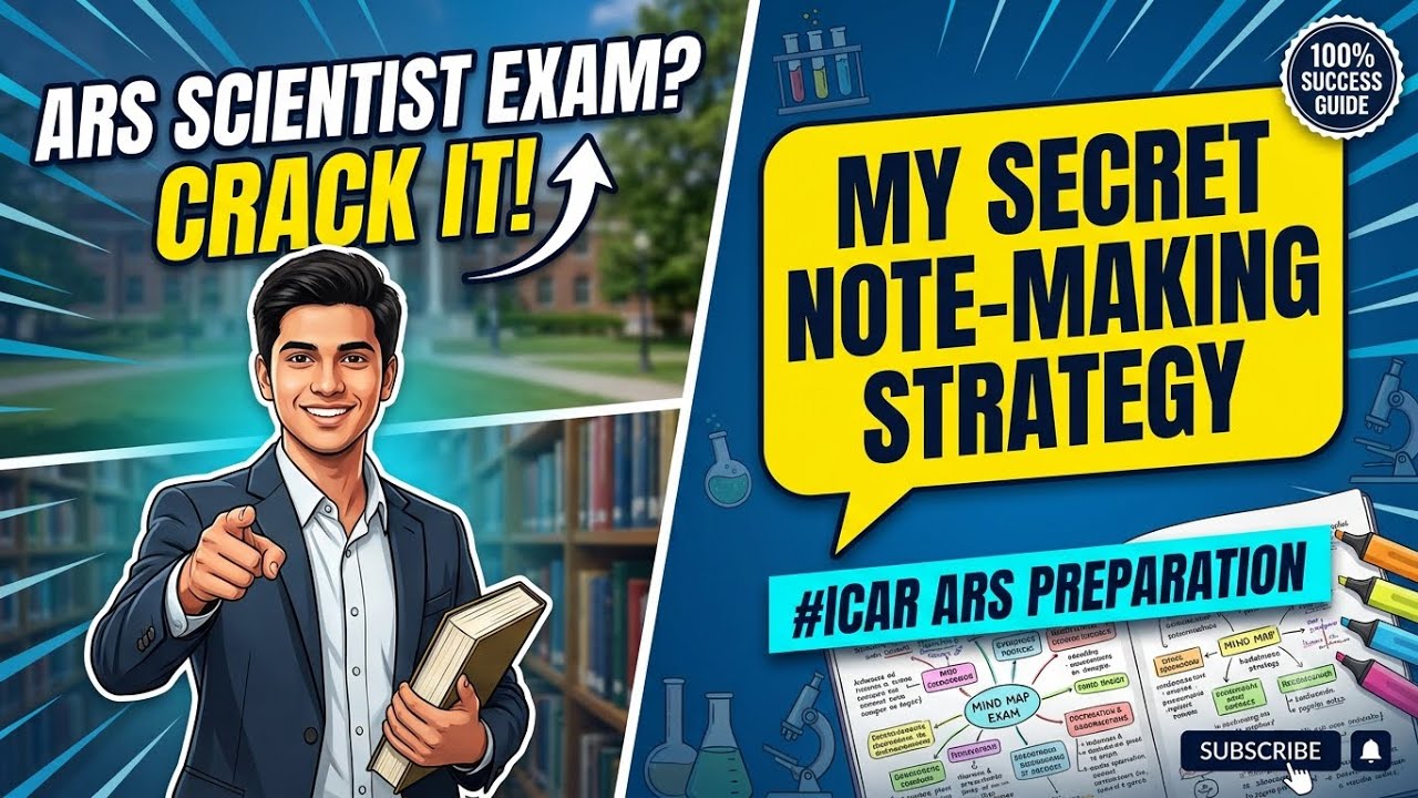 How to Crack the ARS Scientist Exam | Note-Making Strategy for Success | ICAR ARS Preparation