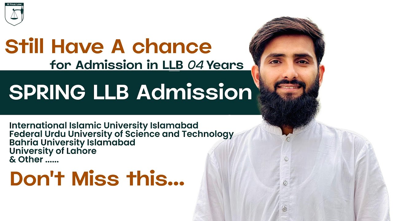 Spring LLB Admissions 2026 | Last Chance to Apply for LLB |  Don't Miss This....!