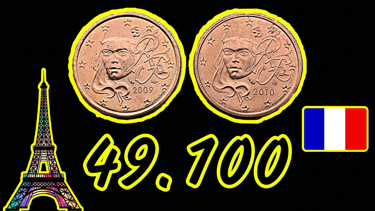 RARE 5 euro cent France 2009 2010 - 49.100