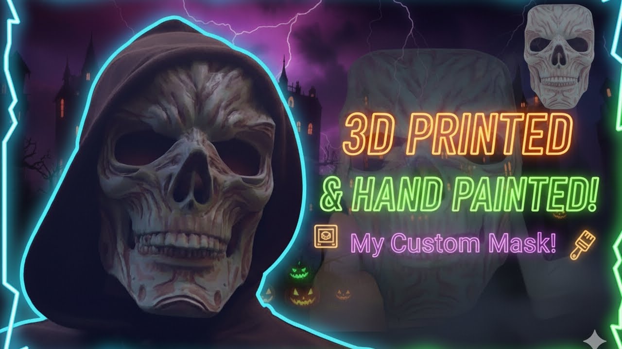 DIY 3D Printed Mask: Painting a Realistic Zombie Skull for Cosplay & Halloween