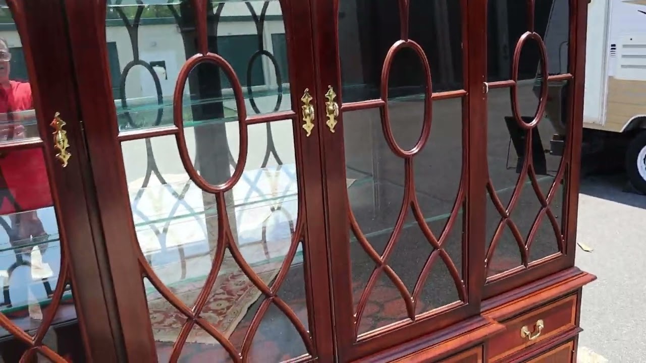 Mahogany Breakfront China Cabinet