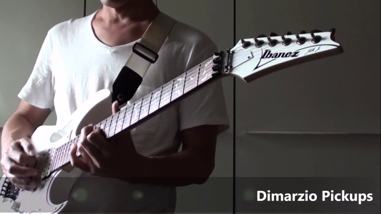 Can you hear the difference? Ibanez JEM Jr. upgraded with Dimarzio Evolution pickups (1 of 2)