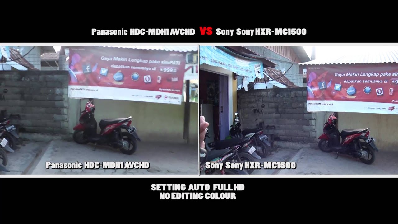 Panasonic HDC MDH1 VS Sony HXR MC1500