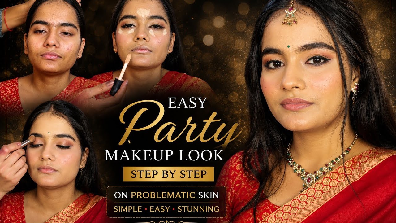Acne to Glam ✨ Makeup Tutorial for Oily & Acne-Prone Skin | Glam By Neha