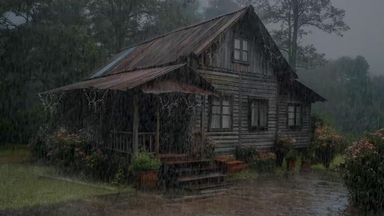 Rain noise improving focus and guiding deep calm rest free of anxiety and worry