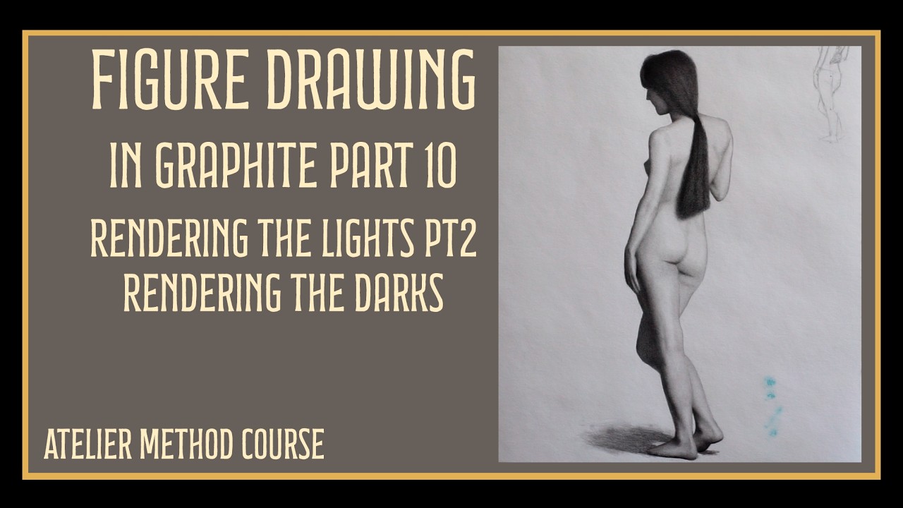 Graphite figure 10 - Finishing the lights and rendering the darks // Atelier method