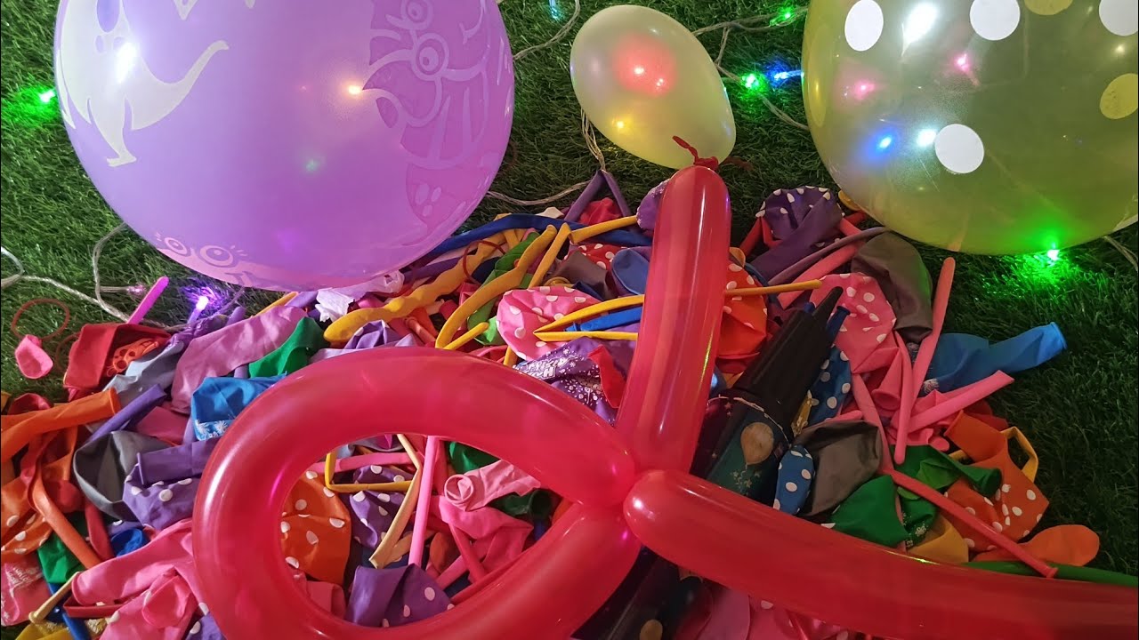 "ASMR BALLOON PARTY PREP-Inflating,decorating&Arranging Rainbow Shapes!🎉🎈"