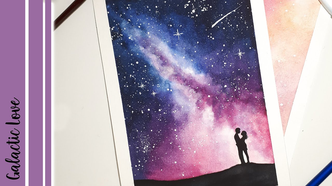 GALACTIC LOVE ❤ [Watercolor Galaxy Painting]