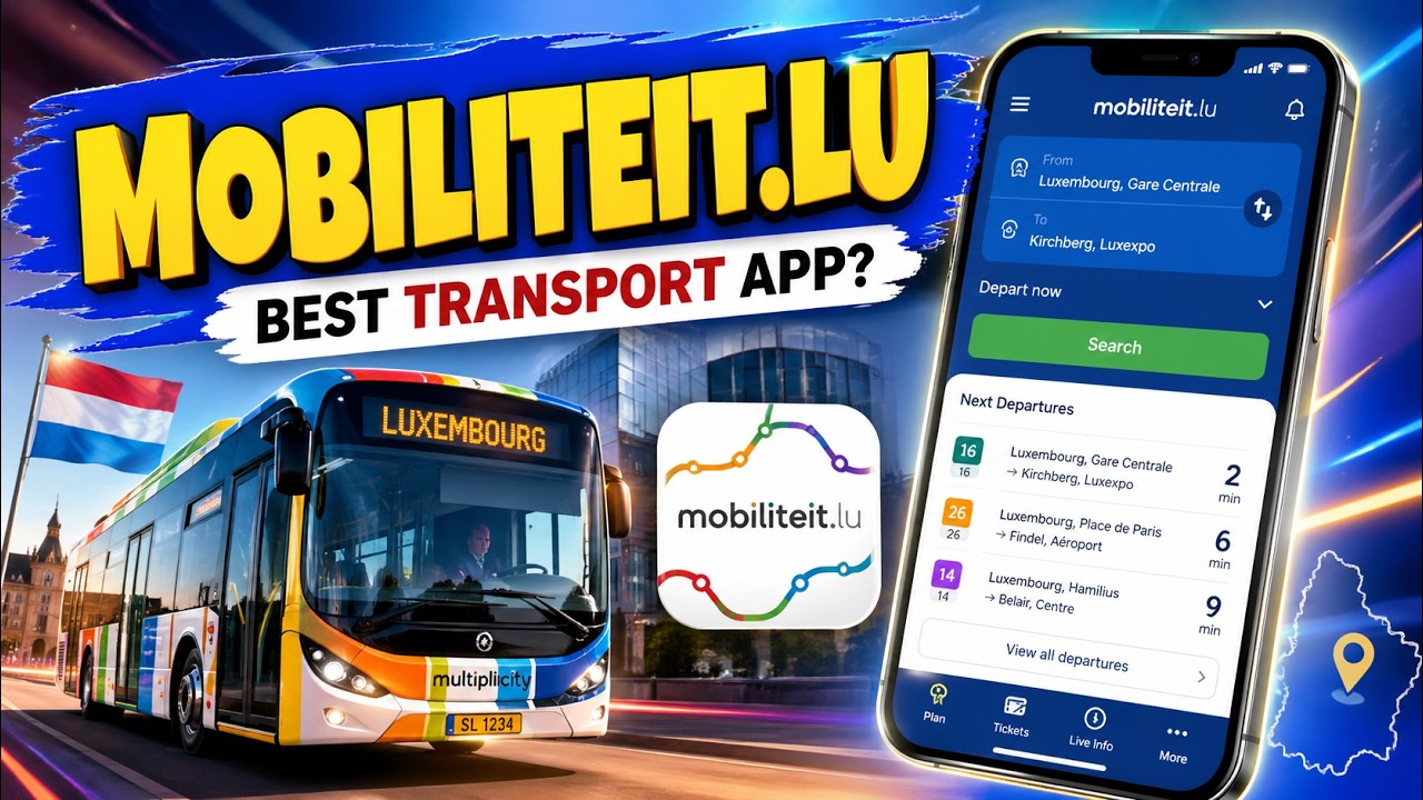 Discover Luxembourg's BEST Public Transportation App! | mobiliteit.lu