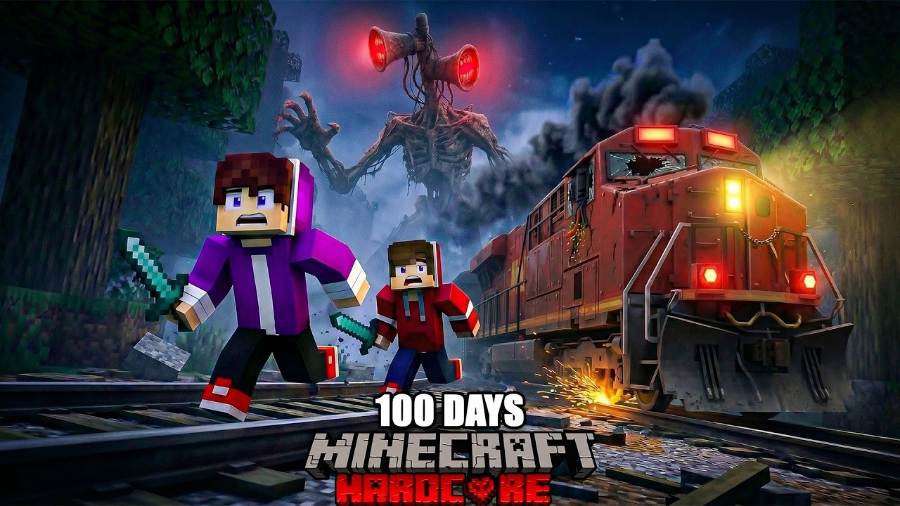 We Escaping SIREN HEAD On Train in Minecraft 😱