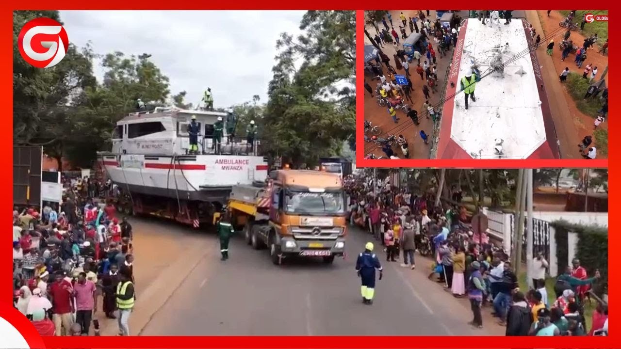 DRONE VIDEO: BOTI ya AMBULANCE IKIKATISHA SONGEA - TAZAMA JAMAA ALIVYONYANYUA NYAYA za UMEME...