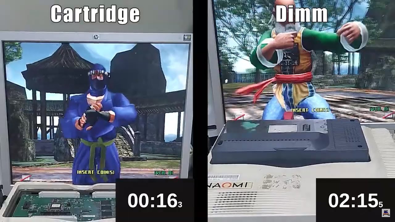 SEGA NAOMI2 VIRTUA FIGHTER 4 FT 'Cartridge' VS 'Net DIMM' Boot Time