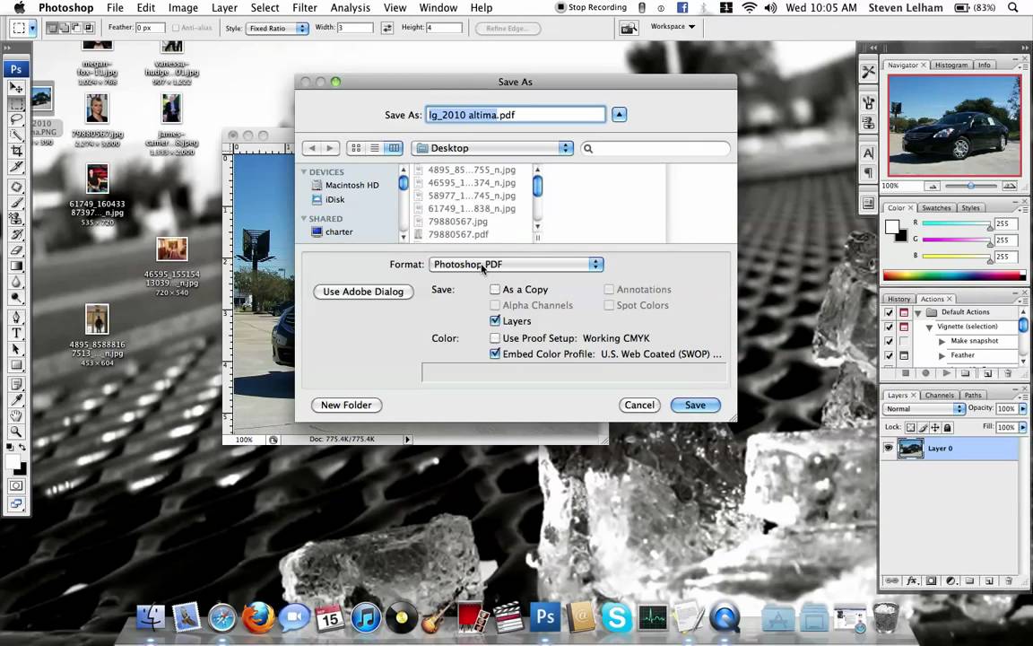 change any photo format to PDF/X-1a format