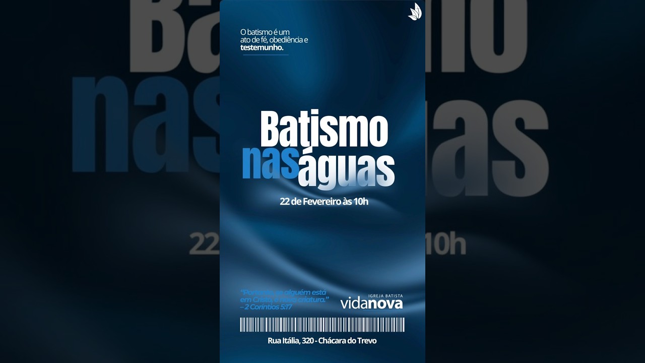 Igreja Batista Vida Nova | Batismo as Águas | 22/02/2026