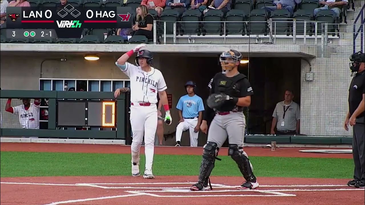 Mason Walker first at-bat with Hagerstown in the ALPB.