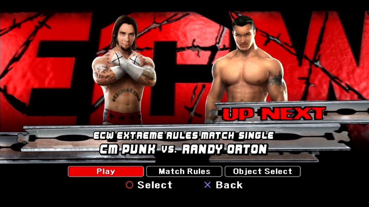 WWE SmackDown VS Raw 2008 PS3 — CM Punk против Рэнди Ортона — ECW Extreme Rules
