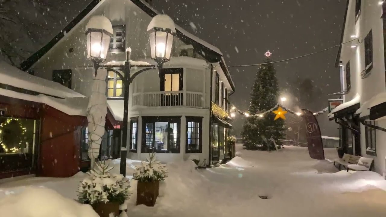 Lillehammer Norway Snowing - Winter Wonderland - 4K #snow #snowing #winter #norway