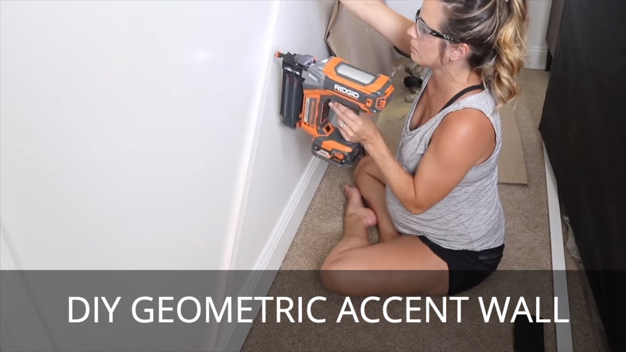 How to Make a Geometric Accent Wall Using ONE 2x4 | DIY Modern Slat Design Feature