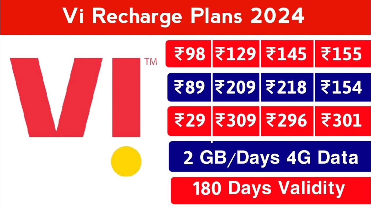 Vi Best Recharge Plans 2024 || Vi new validity recharge plans | 2GB/Days 4G Data |  #technicaljanak