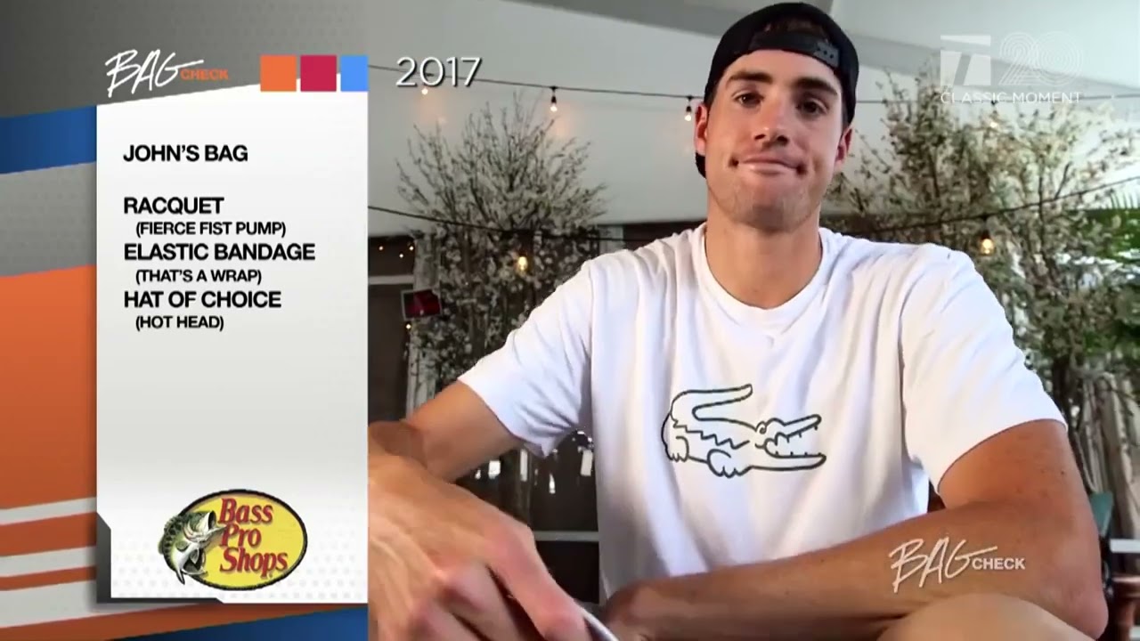 Tennis Channel 20th Anniversary: Bag Check, John Isner