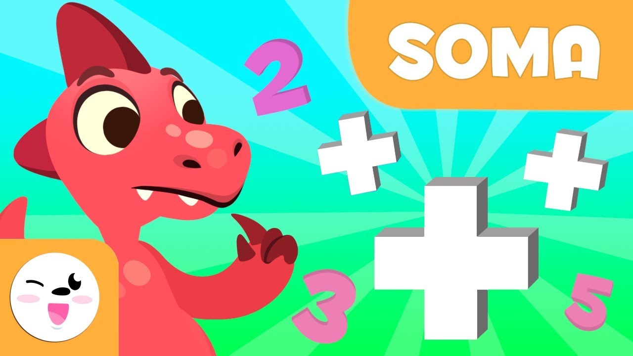 Soma para crian&ccedil;as - Aprendendo a somar com Dinossauros - Matem&aacute;ticas para crian&ccedil;as