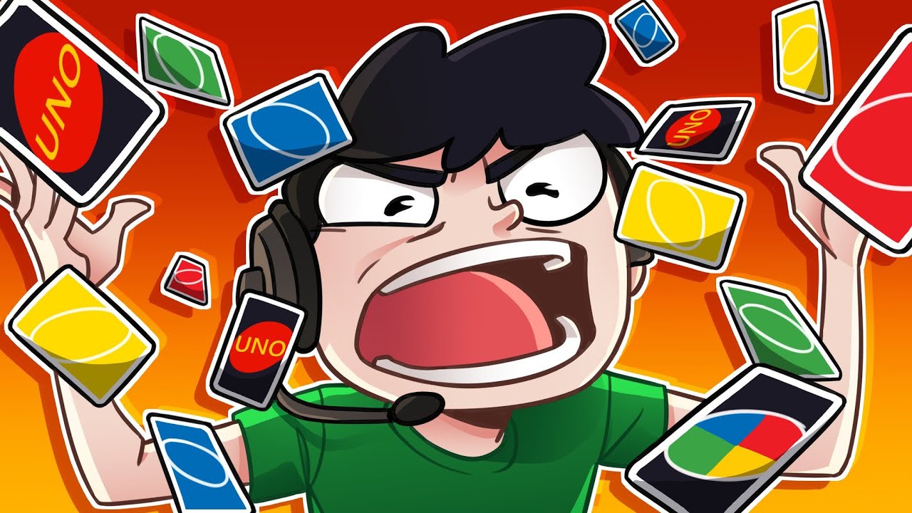 Hitting Nogla with +4s until he RAGE QUIT! - Uno Funny Moments