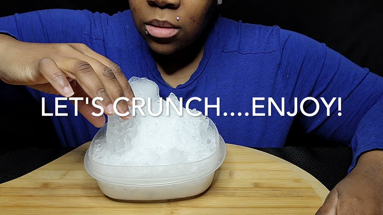 CRUSHED ICE | HALF MOON ICE | HARD ICE CHUNKS | HARD CRUNCHES #iceeating #asmr #mukbang