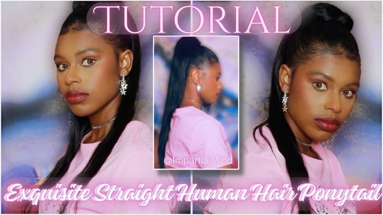 👱🏾‍♀️WASH & STYLE TUTORIAL:Exquisite SHEIN Straight Human Hair Drawstring Ponytail | Relaxed Hair