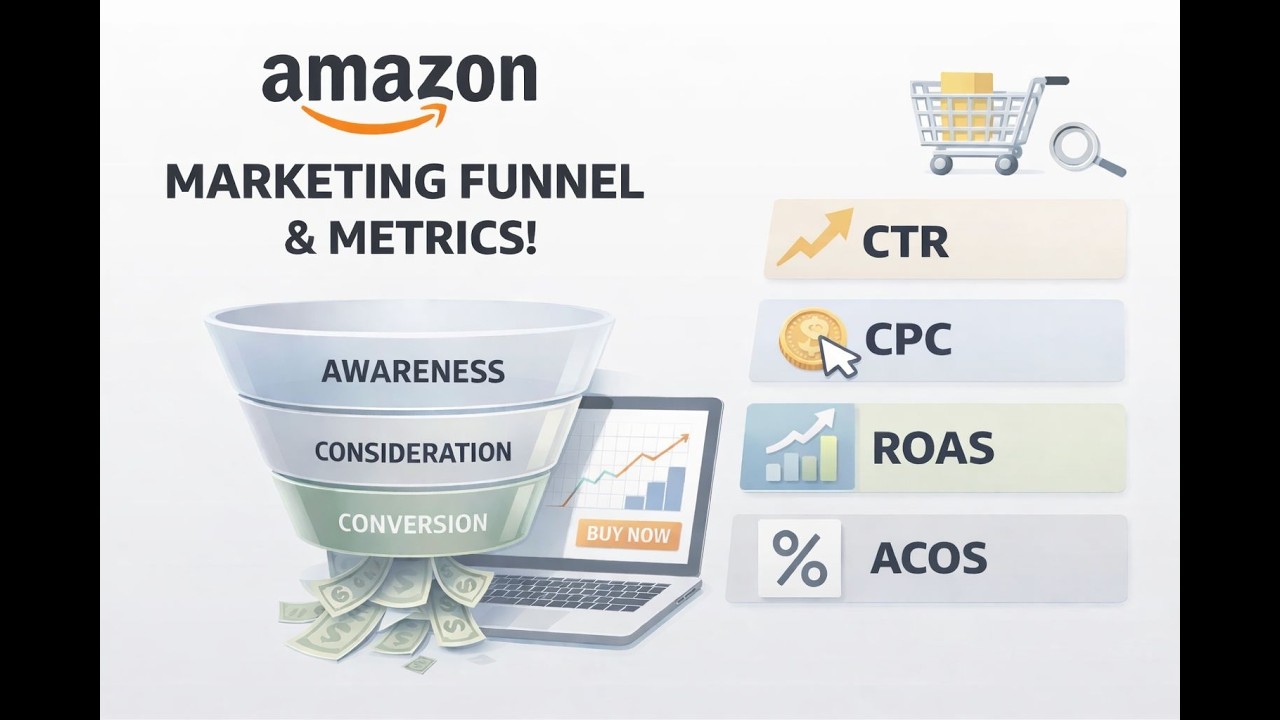 Amazon PPC Marketing Funnel Guide | Sponsored Ads Metrics You Must Track | Amazon ads Tutorial