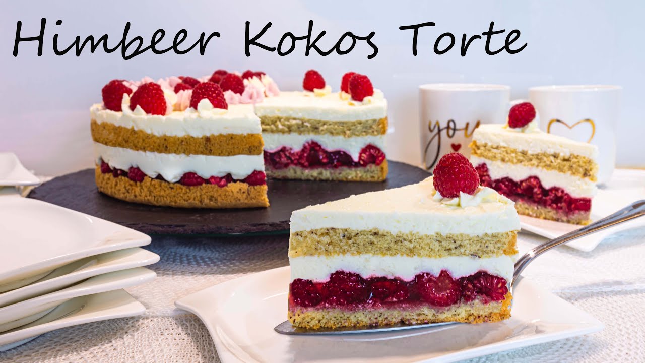 Himbeere trifft Kokosnuss | traumhaft leckere Himbeer Kokos Torte