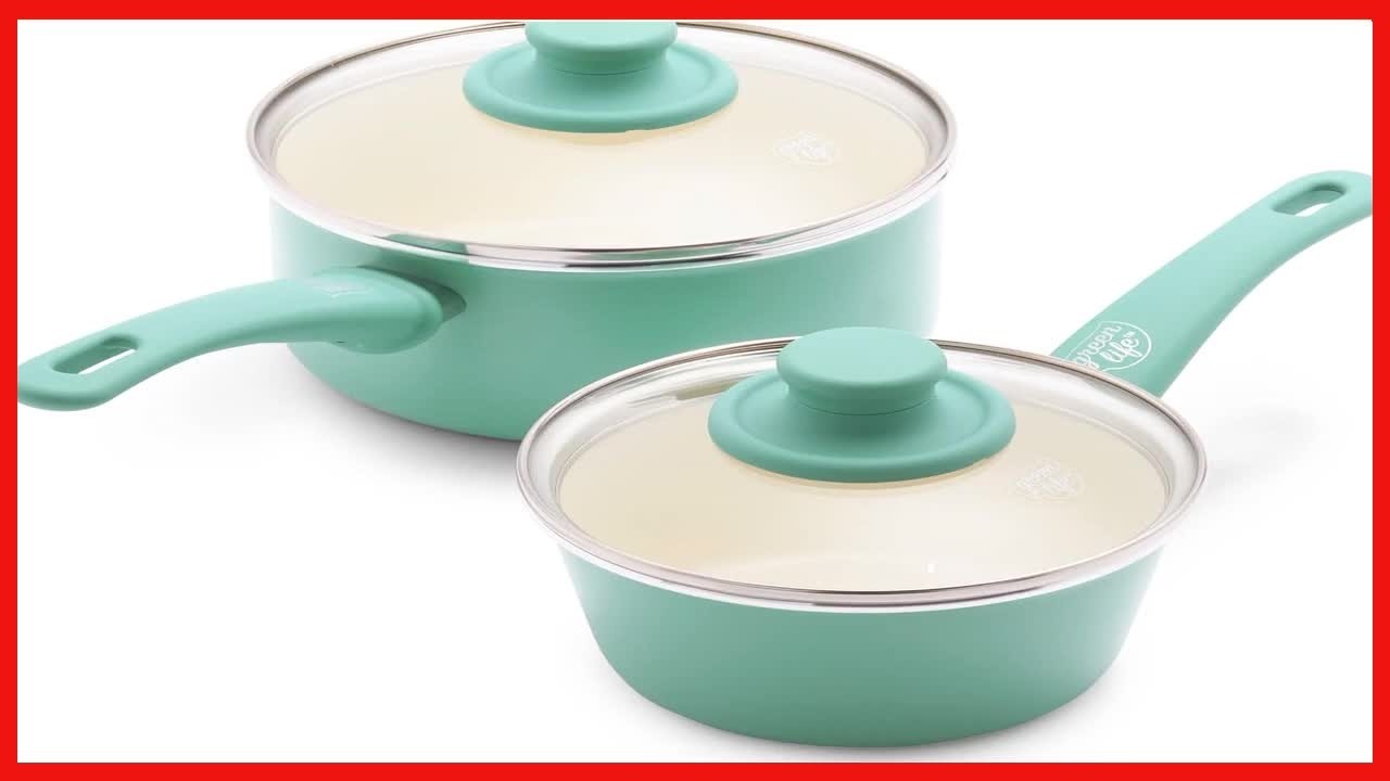 GreenLife Soft Grip Ceramic Nonstick Saucepan Set: Healthy Cooking Made Easy