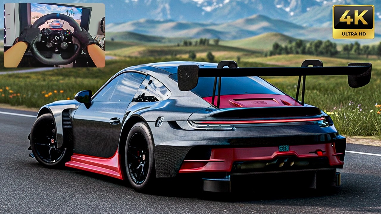 Porsche 911 GT3 R - Forza Horizon 5 | Logitech G923 Steering Wheel