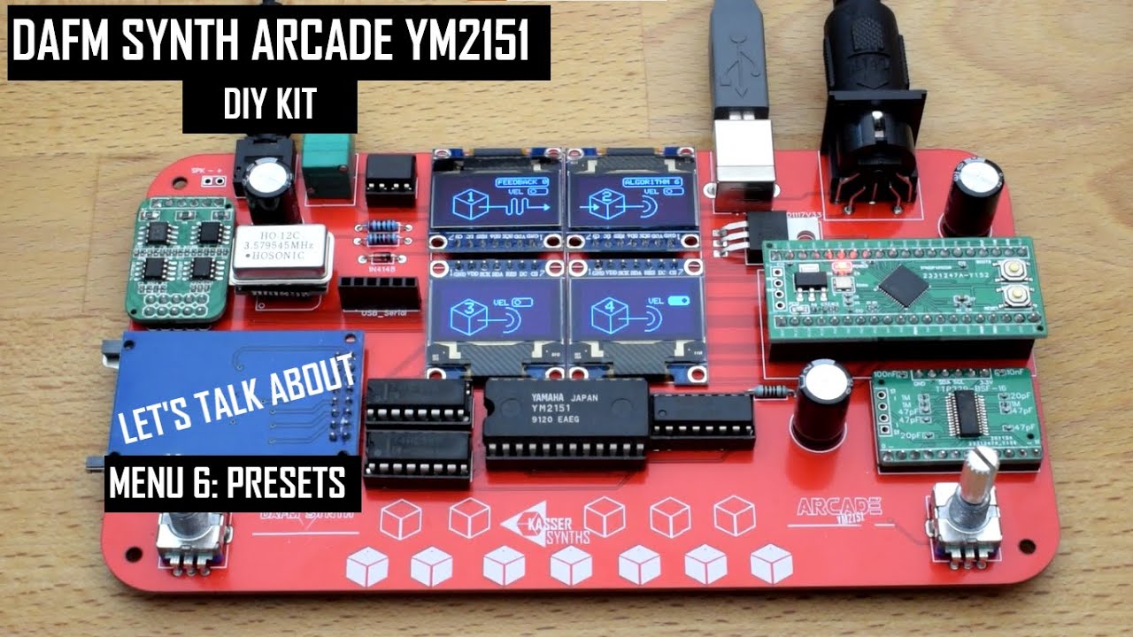 DAFM synth ARCADE YM2151 DIY KIT - MENU 6/6