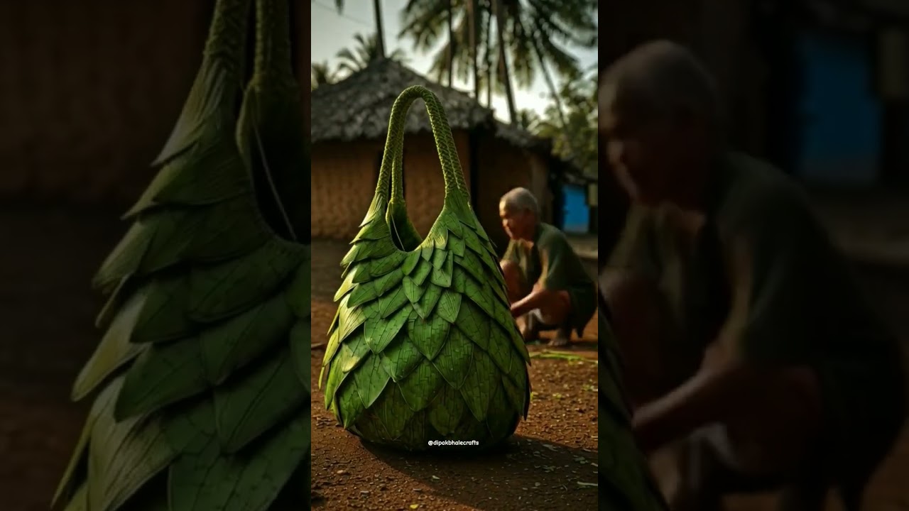 Coconut Leaf Weaving Hand Bag Craft Activities With Real Leaves😍 