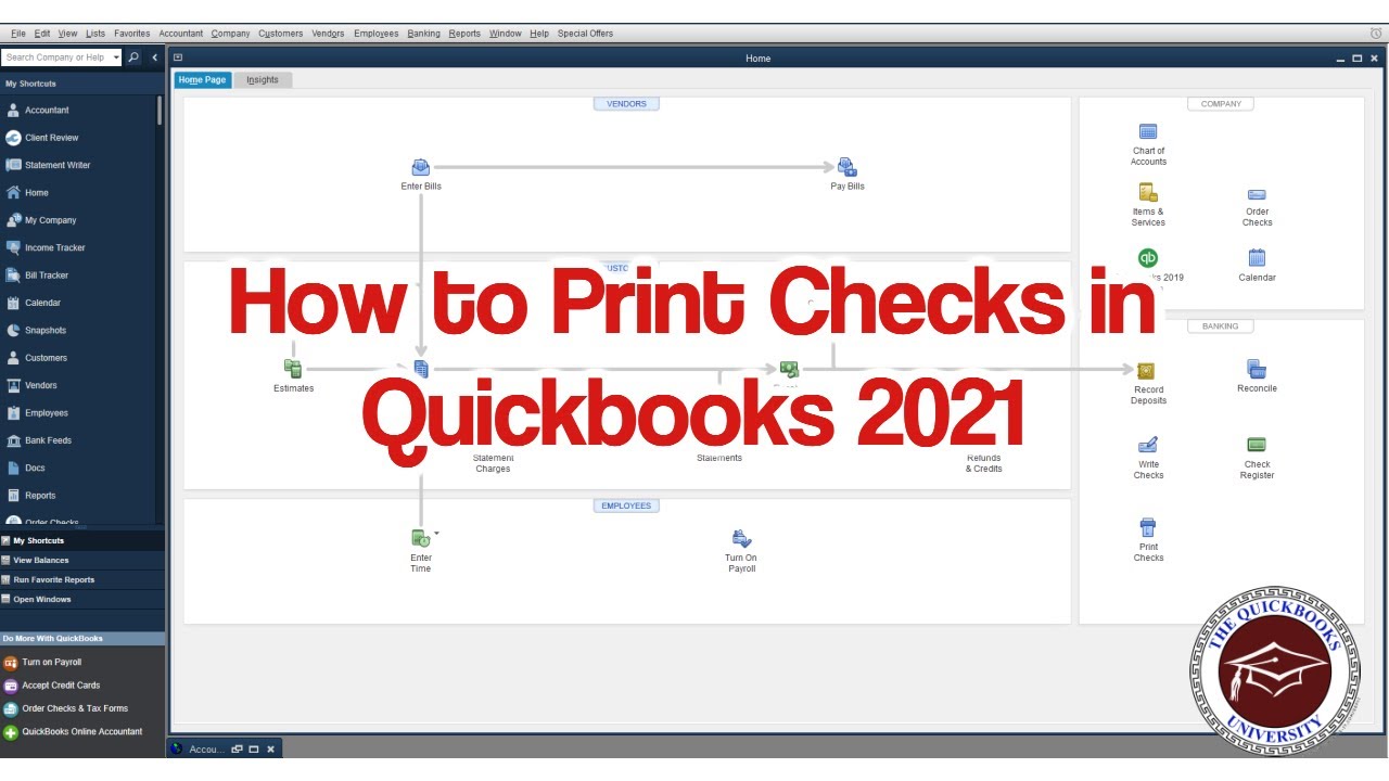 Как печатать чеки в Quickbooks 2021