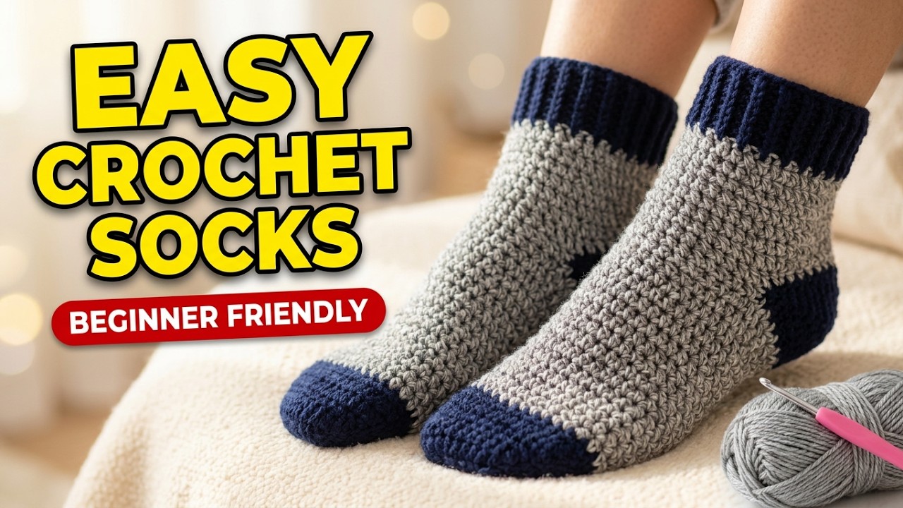 EASIEST Crochet Socks! 😱 Perfect for Beginners!