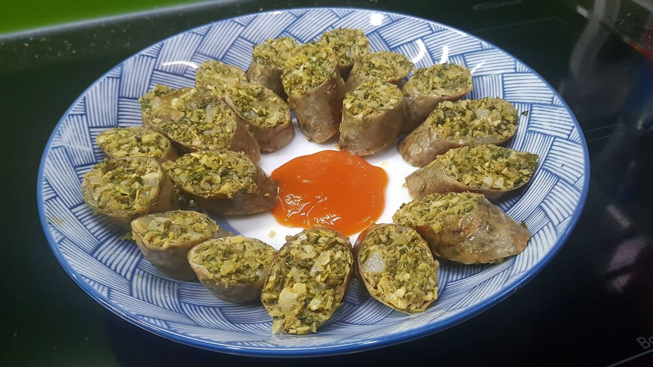 Cách làm dồi heo nhồi sả thơm phức